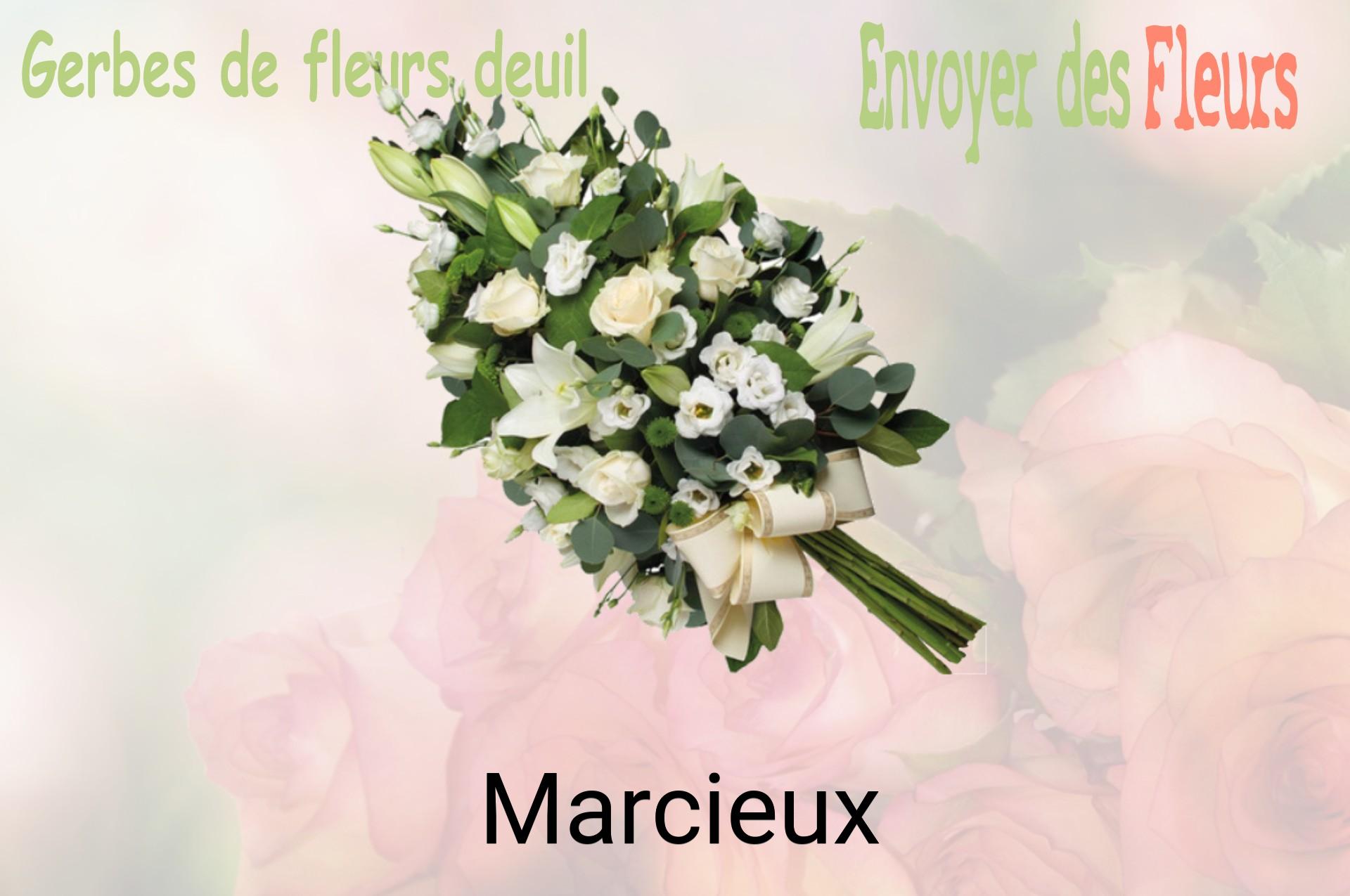 Gerbe de fleurs de deuil livrée à Marcieux